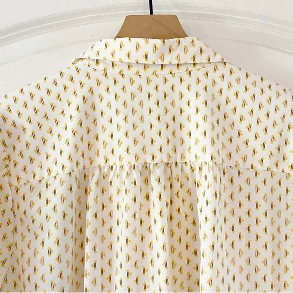 NYDJ Pleated Tunic Top Maison Geo Size Large - Picture 5 of 12